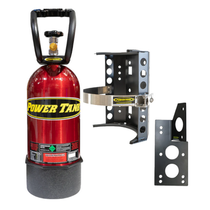 Power Tank - 10lb CO2 Bottle with Super Bracket, Handle & JL Mount (Driver) (Candy Red)