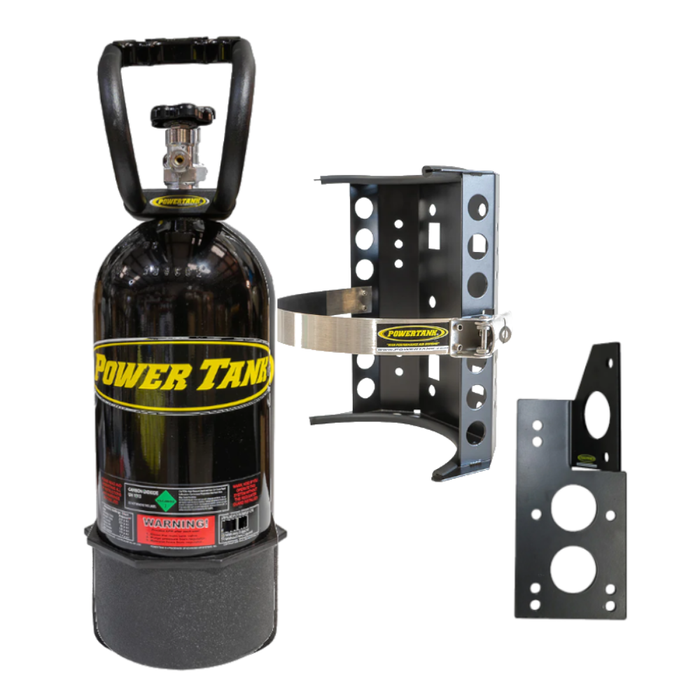 Power Tank - 10lb CO2 Bottle with Super Bracket, Handle & JL Mount (Driver) (Gloss Black)