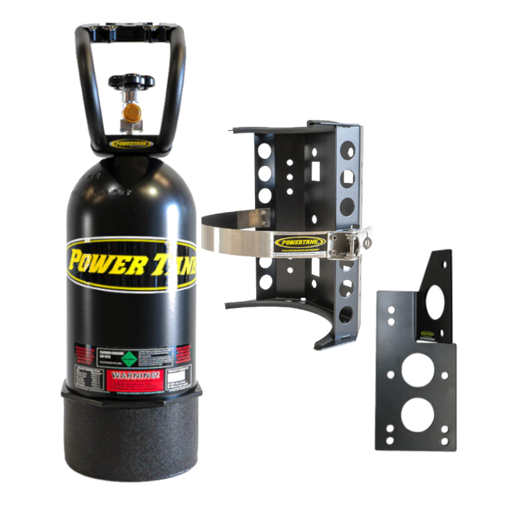 Power Tank - 10lb CO2 Bottle with Super Bracket, Handle & JL Mount (Driver) (Matte Black)
