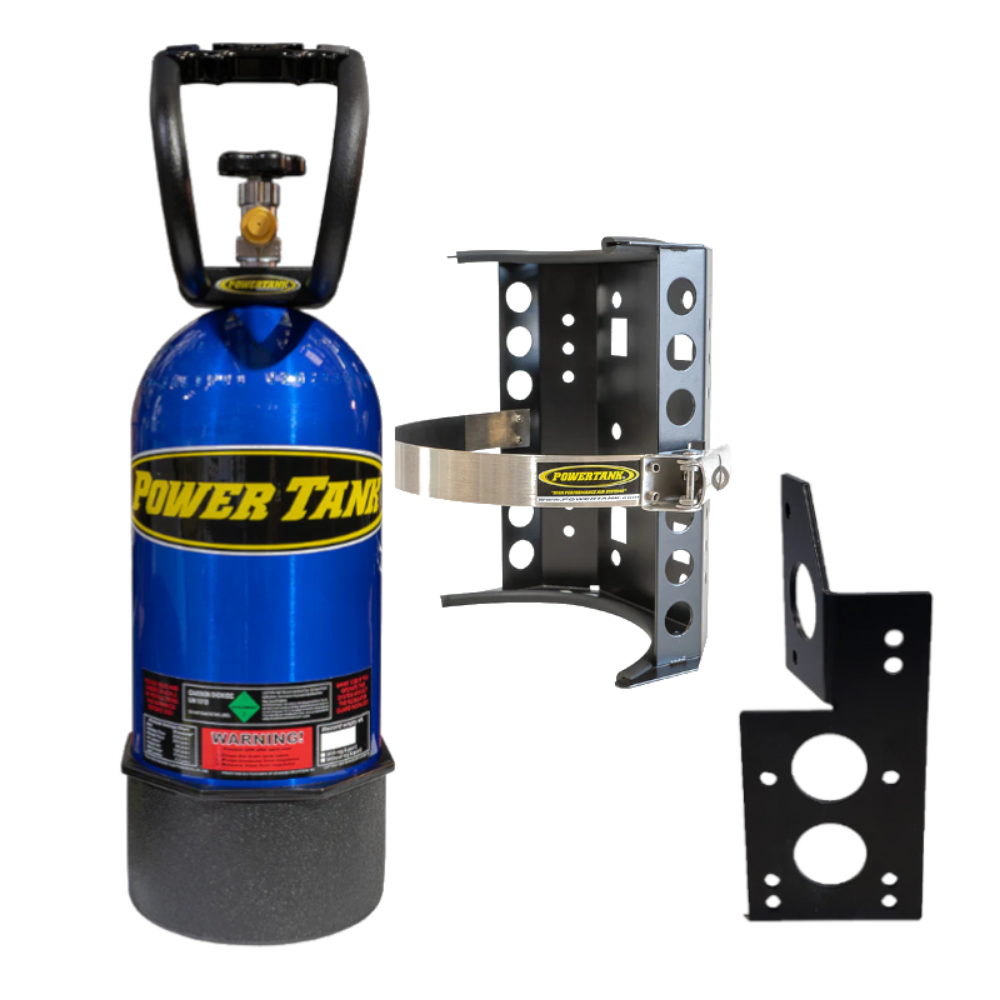 Power Tank - 10lb CO2 Bottle with Super Bracket Handle & JL Mount (Passenger) (Candy Blue)