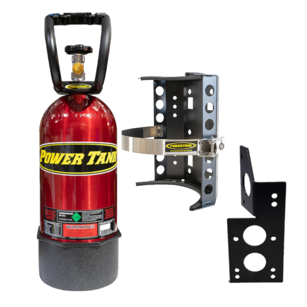 Power Tank - 10lb CO2 Bottle with Super Bracket, Handle & JL Mount (Passenger) (Candy Red)