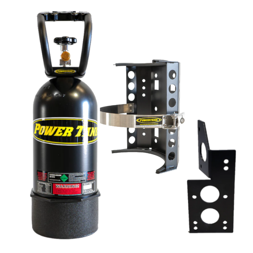 Power Tank - 10lb CO2 Bottle with Super Bracket Handle & JL Mount (Passenger) (Matte Black)