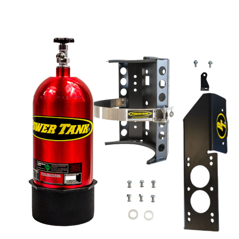 Power Tank - 10lb CO2 Bottle with Super Bracket & JLU Mount (Driver) (Candy Red)