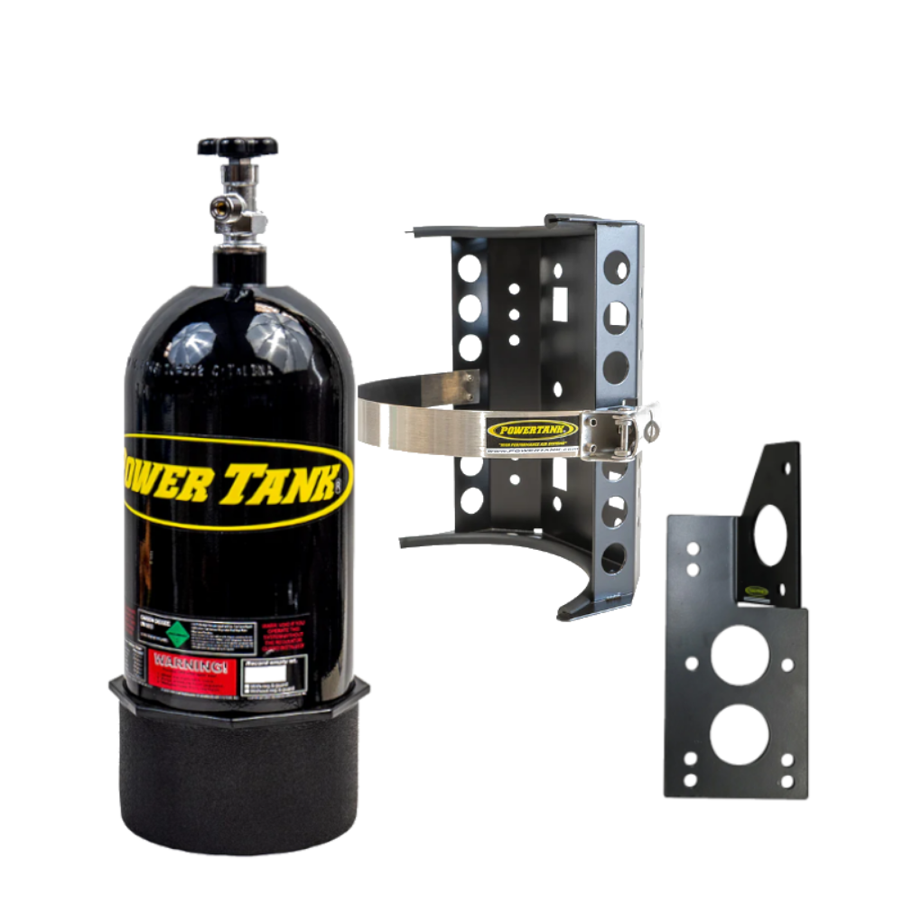 Power Tank - 10lb CO2 Bottle with Super Bracket & JL Mount (Driver) (Gloss Black)