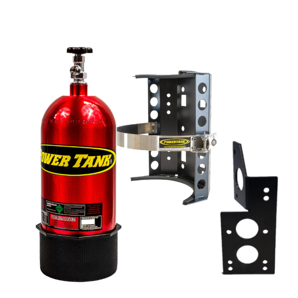 Power Tank - 10lb CO2 Bottle with Super Bracket & JL Mount (Passenger) (Candy Red)