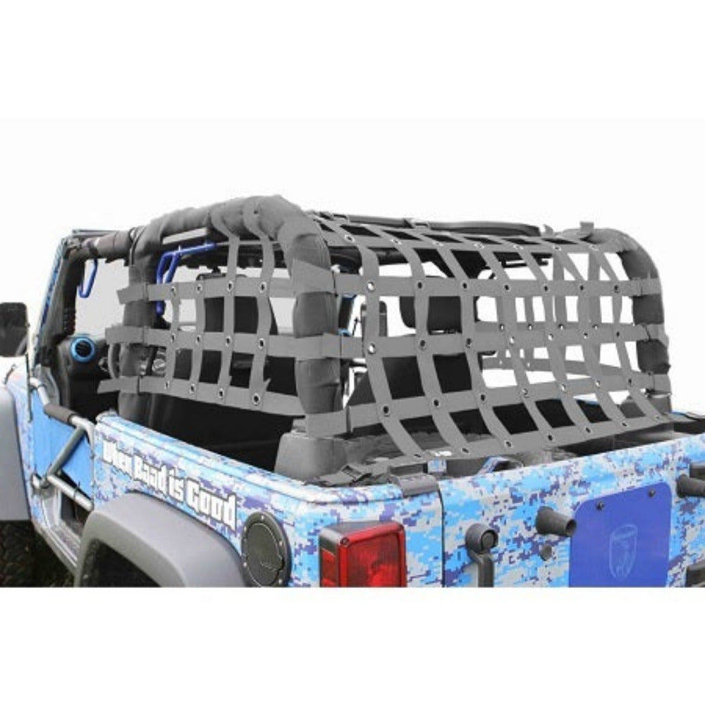 Steinjager - Cargo Net Teddy Top (Gray) - 2007-2018 Wrangler JK