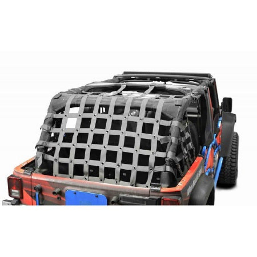 Steinjager - Cargo Net Teddy Top (Gray) - 2007-2018 Wrangler Unlimited JKU