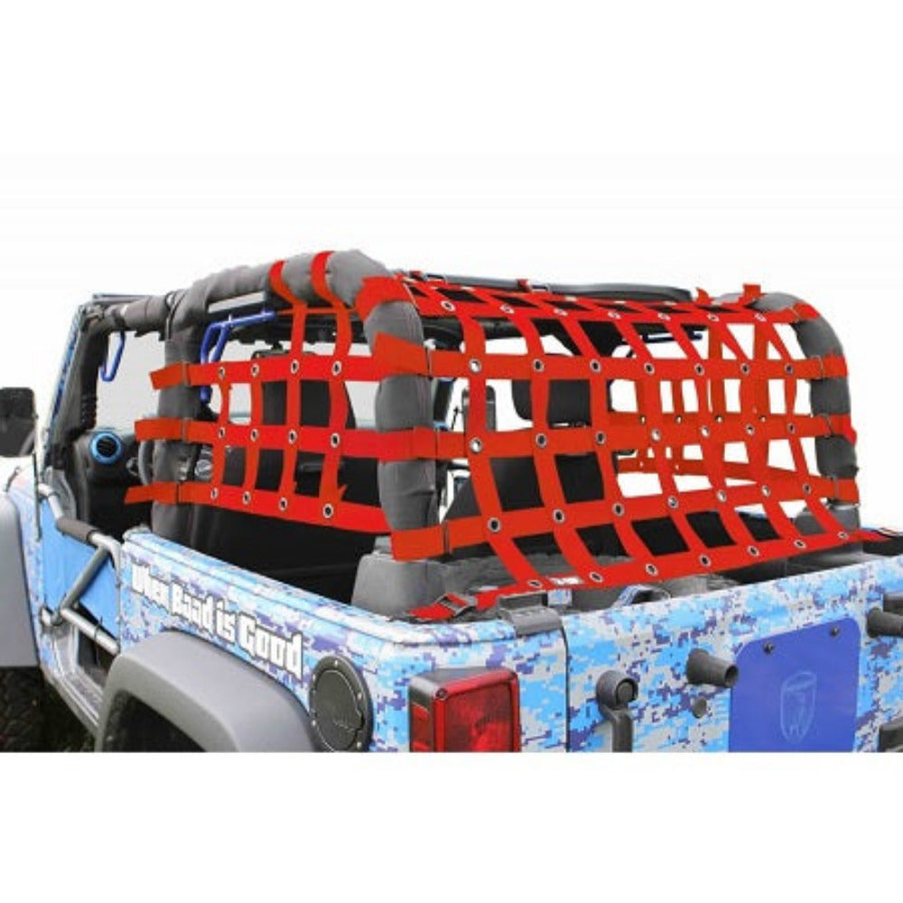 Steinjager - Cargo Net Teddy Top (Red) - 2007-2018 Wrangler JK