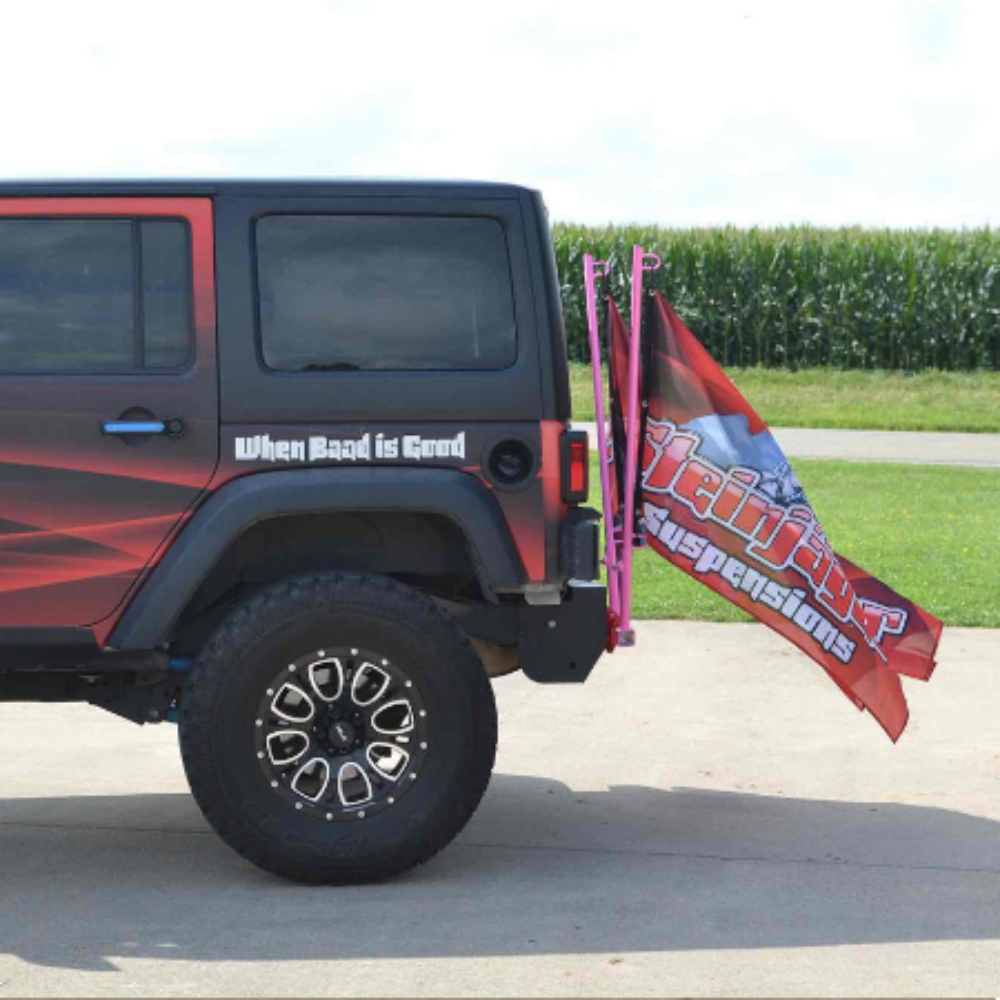 Steinjager - Flag Holder (Hitch Mounted / Dual Flag)(17 Colors)