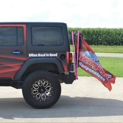 Steinjager - Flag Holder (Hitch Mounted / Dual Flag)(17 Colors)
