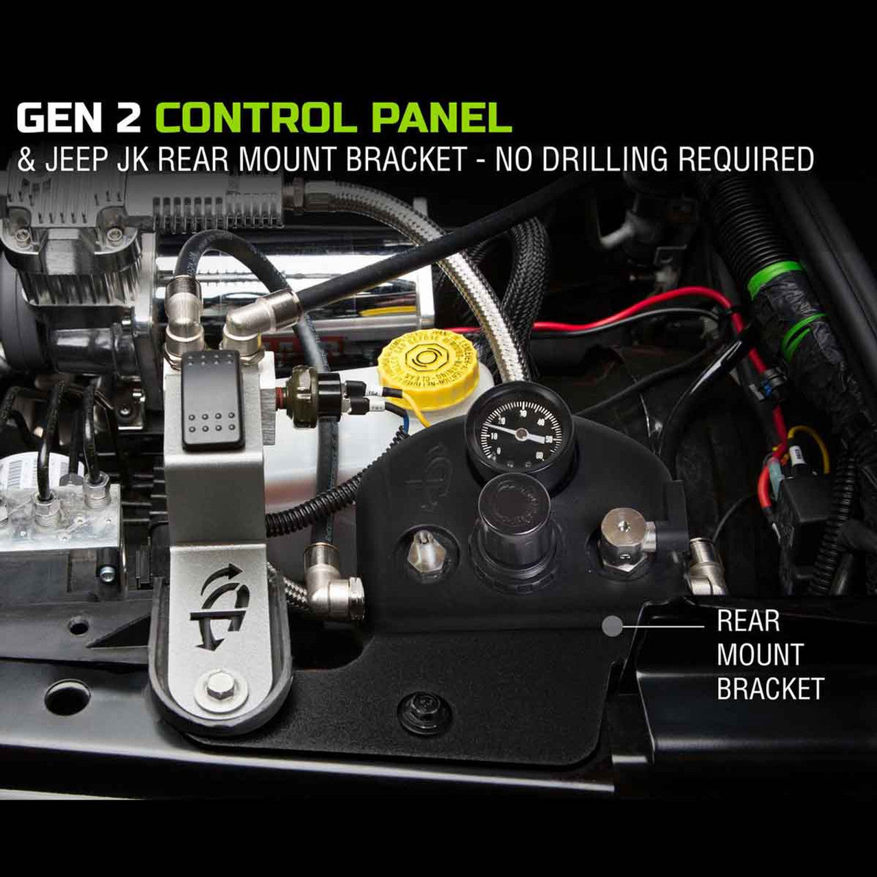 Up Down Air - 4 Tire Inflation System (Driver Side Rearward Mounted) - 2007-2018 Wrangler 2