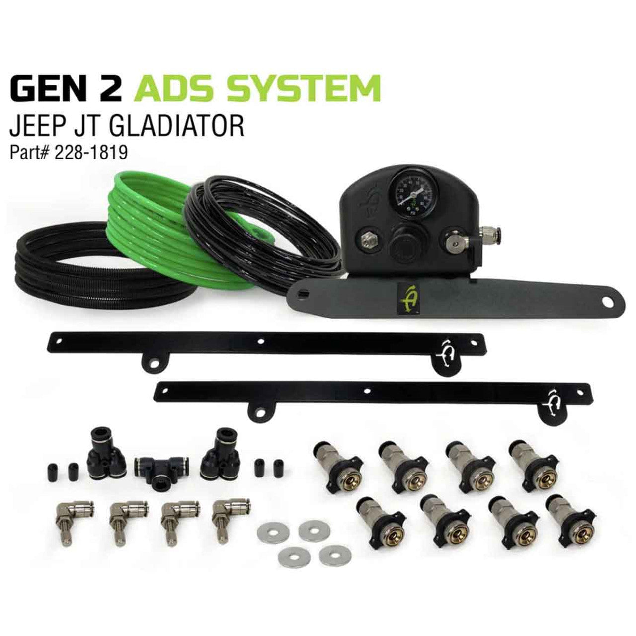 Up Down Air - 4 Tire Inflation System (Passenger Side Mounted) - 2019-Current Gladiator 1
