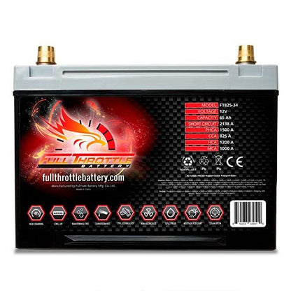 Full Throttle Battery - FT825-34 (Group 34)