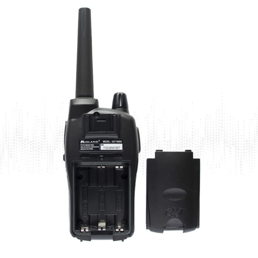 Midland - 50 Channel GMRS Two-Way Radios (Black/Silver)(Pair)