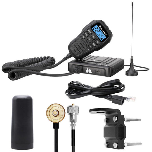 Midland - MicroMobile 15 Watt GMRS Radio w/ Roll Bar Mount Antenna