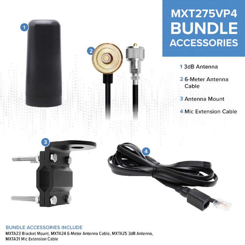 Midland - MicroMobile 15 Watt GMRS Radio w/ Roll Bar Mount Antenna