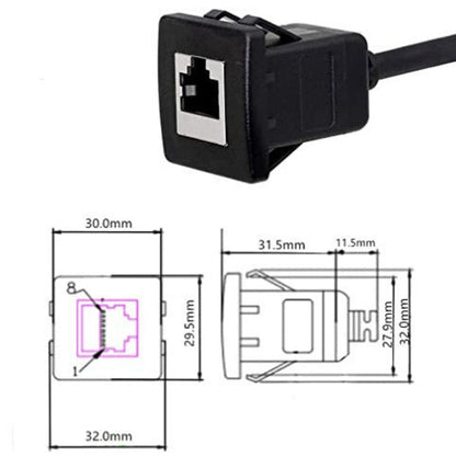 Qaoquda - Flush Mount Cat5e RJ45 Cable Port (Square)